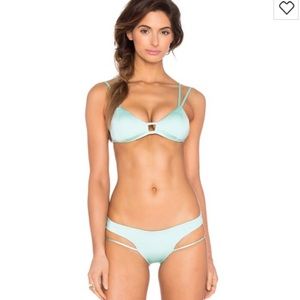 Siempre Golden Turquoise/teal bikini TOP ONLY